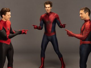 Tom Holland, Tobey Maguire y Andrew Garfield recrean un meme clásico