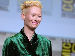 Tilda Swinton se niega a usar cubrebocas en el set de la nueva película