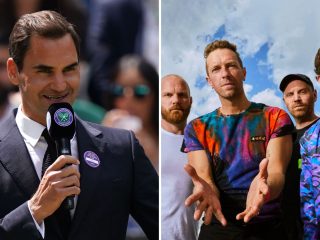 Roger Federer se une a Coldplay en el escenario